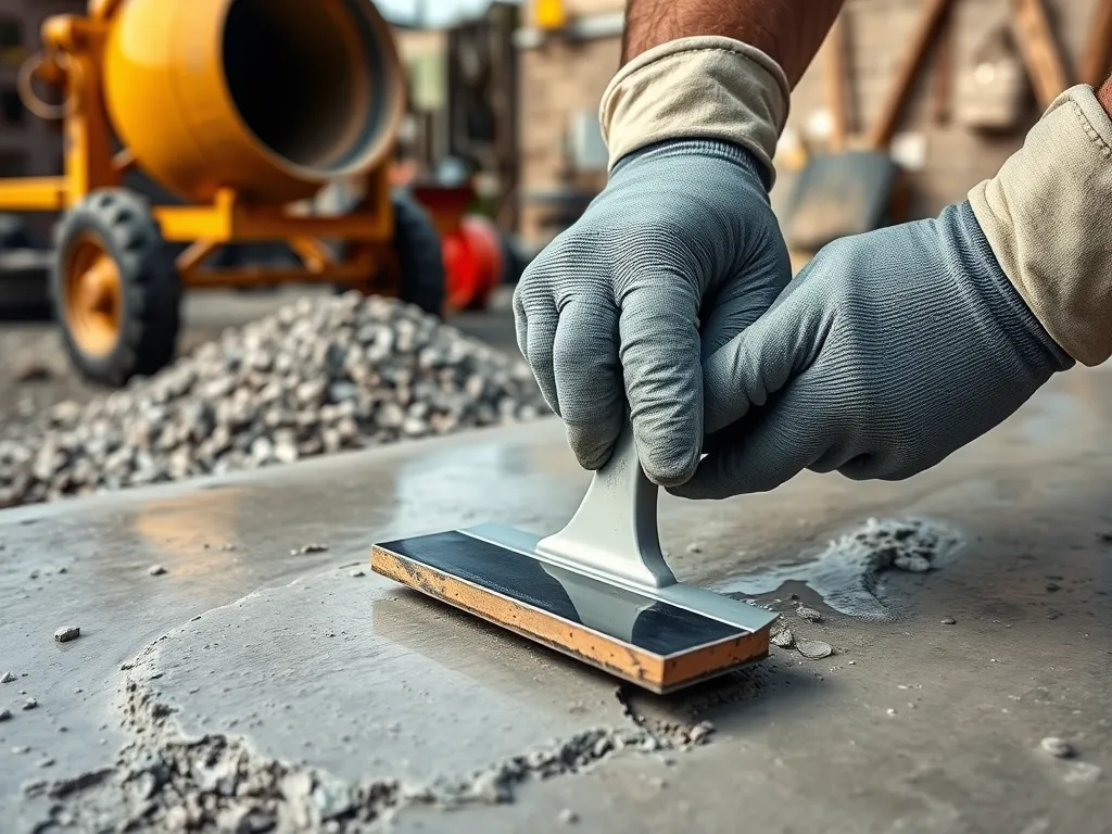 Jak wykonać ręczne zacieranie betonu cementem?