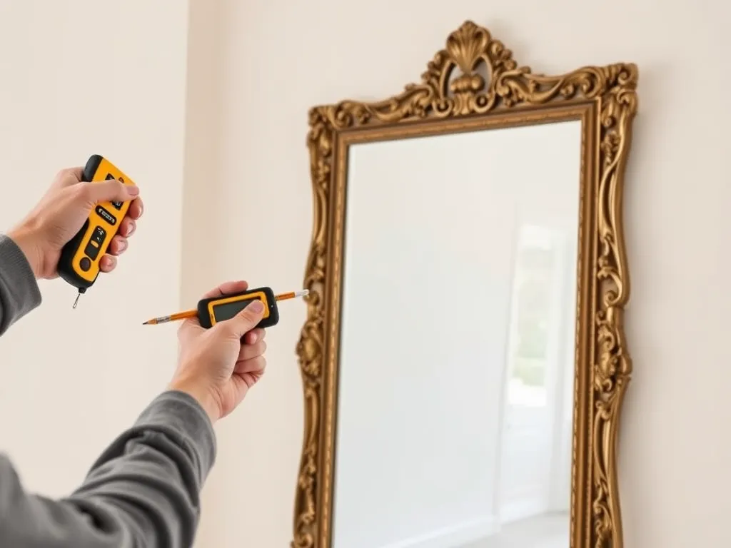 Jak powiesić ciężkie lustro na ścianie?